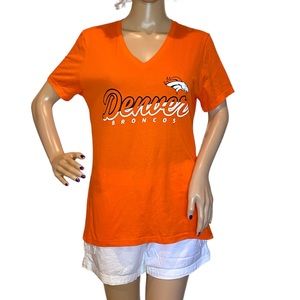 NFL Denver Broncos Women's V-Neckline Tee Shirt T-Shirt Top Various Sizes NWT